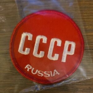 CCCP Russia Hockey Vintage Red Embroidered Patch